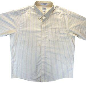 L.L. Bean Mens Wrinkle Resistant Striped Shirt 18 Reg